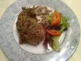Receita Lombinhos de porco com crosta de azeitona e broa