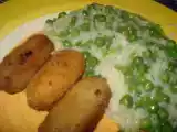 Receita Croquetes de carne...e arroz de ervilhas...
