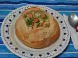 Receita Creme de galinha incrementado no pão italiano