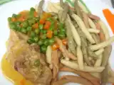 Receita Coelho guisado com legumes