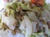 Receita Salada de lentilhas e acelga