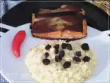 Receita Risotto de parmesão com filé de salmão