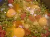 Receita Ervilhas com ovos escalfados