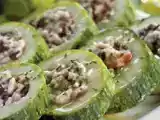 Receita Salada de abobrinha recheada com frango