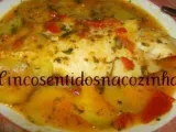 Receita Filetes de pescada estufados com courgette(abobrinha)