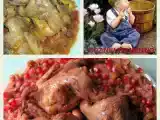 Receita Codornizes com migas de castanhas e romãs