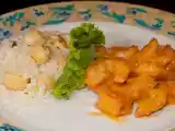 Receita Camarão ao molho de laranja e arroz com cogumelos