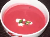 Receita Sopa de beterraba e hortelã