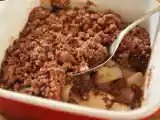 Receita Crumble de peras, bananas e chocolate