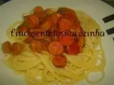 Receita Esparguete com bolonhesa de salsichas