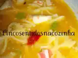 Receita Sopa de peixe com ervilhas e delicias do mar