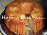 Receita Bolo de maçã e pêra com molho de caramelo
