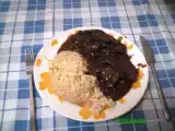 Receita Bifinhos marroquinos na bimby com risotto na fussion cook