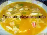 Receita Sopa de peixe com ervilhas e delicías do mar