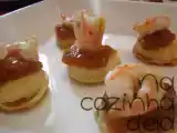 Receita Chips de massa folhada com chutney e camarão