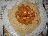 Receita Esparguetti com legumes e marisco