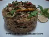 Receita Risoto de arroz sete grãos ao pesto de azeitona