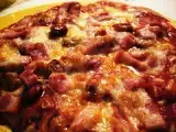 Receita Pizza de bacon e fiambre