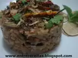 Receita Risoto de arroz sete grãos ao pesto de azeitona