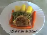 Receita Rolo folhado de alheira e broa perfumado com enchidos!!!