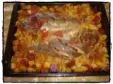 Receita Pargo assado no forno com chouriço