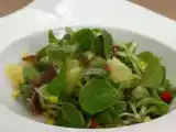 Receita Salada de canónigos e presunto