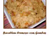 Receita Bacalhau cremoso com gambas