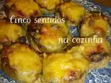 Receita Cogumelos recheados com queijo raclete