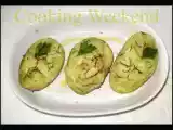 Receita Batatas assadas com creme de gorgonzola e requeijão
