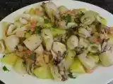 Receita Lulas ao vapor com camarão e molho de azeite e alho