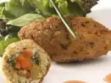 Receita Bolinho de arroz com seleta de legumes (ovo-lacto)