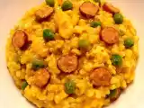 Receita Arroz com frango e lingüiça