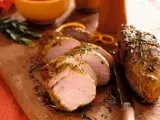 Receita Lombo de porco assado com laranja, alecrim e mostarda