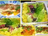 Receita Bacalhau com cebolada e presunto enrolado em couve lombarda