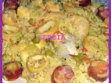 Receita Arroz de frango e lulas