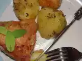 Receita Frango assado com batatas assadas com ervas finas