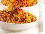Receita Cuscuz marroquino com cúrcuma, legumes e grão-de-bico (vegana)