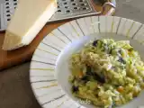 Receita Risotto de bacalhau e espinafres