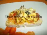 Receita Bruschetta de ovos mexidos com farinheira