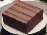 Receita Bolo com cobertura de chocolate meio amargo!