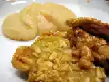 Receita Vitela panada com pinhões e puré de maçã e louro