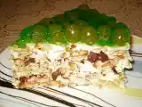 Receita Torta pavê de chocolate branco e uvas
