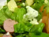 Receita Salada com salsichas e claras de ovo