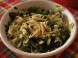 Receita Spaguetti integral com escarola e gorgonzola