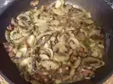 Receita Massa com queijo e atum e cogumelos salteados