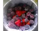 Receita Sumo de morango, framboesa e mirtilos