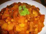 Receita Guisado delicioso de quorn grão e cogumelos