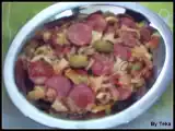 Receita Refogado de repolho com calabresa