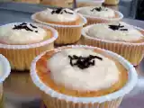 Receita Cupcake de laranja e amêndoas com cobertura de creme de laranja