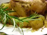 Receita Frango no forno barrado com mel, mostarda antiga e alecrim